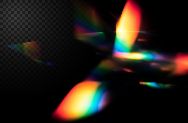 Abstrakte Lichtbrechung mit prismatischen Farben