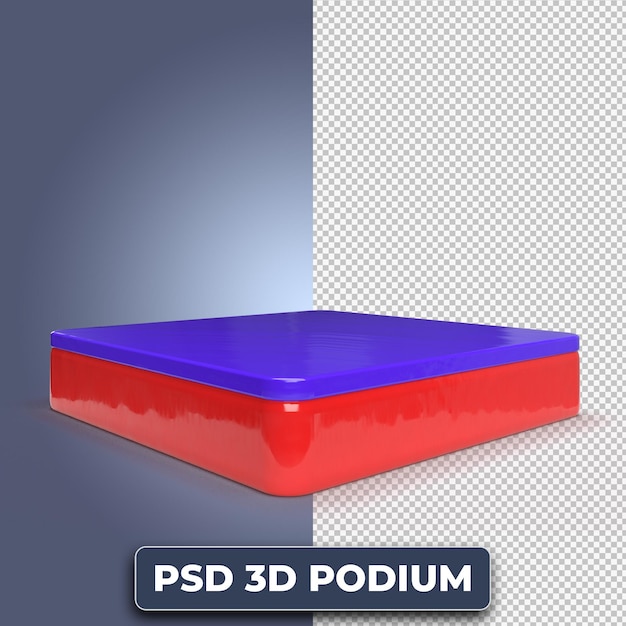 PSD abstrakte minimale szene auf pastellfarbenem hintergrund mit zylinderpodium