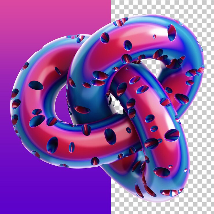 PSD abstrakte ösen 3d-illustration