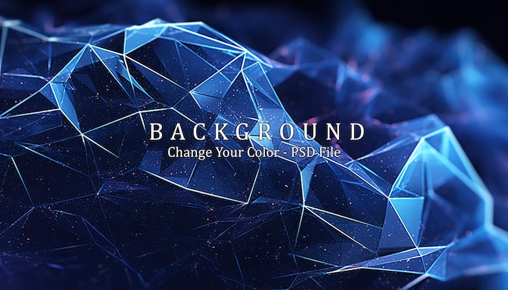 PSD abstrakte plexusblaue geometrische formen generative ki