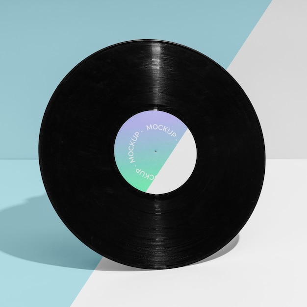 Abstrakte Retro-Vinylscheibe mit Verpackungsmodell