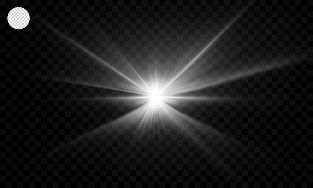 Abstrakte Sonne brach mit digitalem Blendenfleckhintergrund aus. Lichteffekt. Abstrakter Lichteffekt.