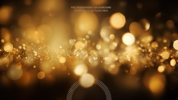 PSD abstrakte verschwommene gold-bokeh-glitzerlichter-hintergrund-feiertagsbanner-textur-hintergrund