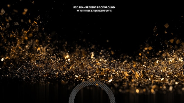 PSD abstrakte verschwommene gold-bokeh-glitzerlichter-hintergrund-feiertagsbanner-textur-hintergrund