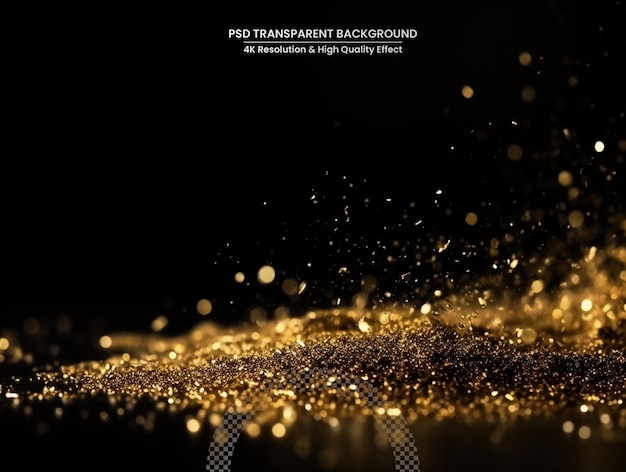 PSD abstrakte verschwommene gold-bokeh-glitzerlichter-hintergrund-feiertagsbanner-textur-hintergrund