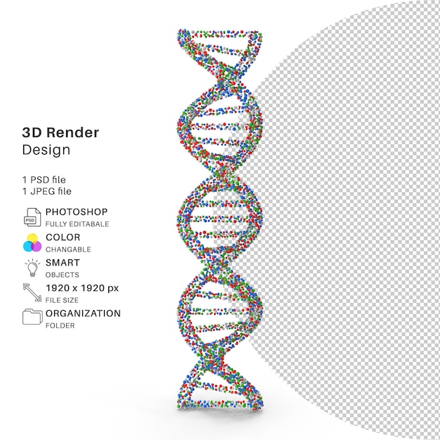 Abstrakte Virusstruktur 3D-Modellierung PSD-Datei Realistischer Virus