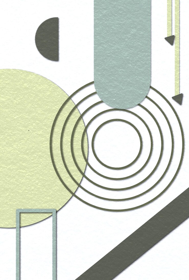 PSD abstrakte wandkunst einzigartige geometrische formen und minimalistischer stil mit pastellfarben