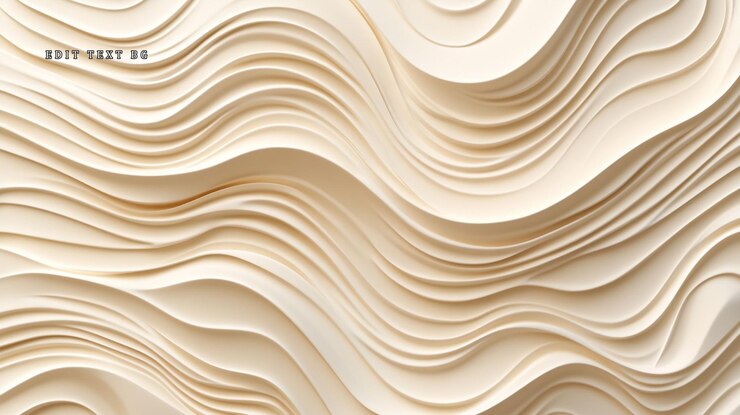 PSD abstrakter beige welliger hintergrund mit 3d-wellenlinien und kurven