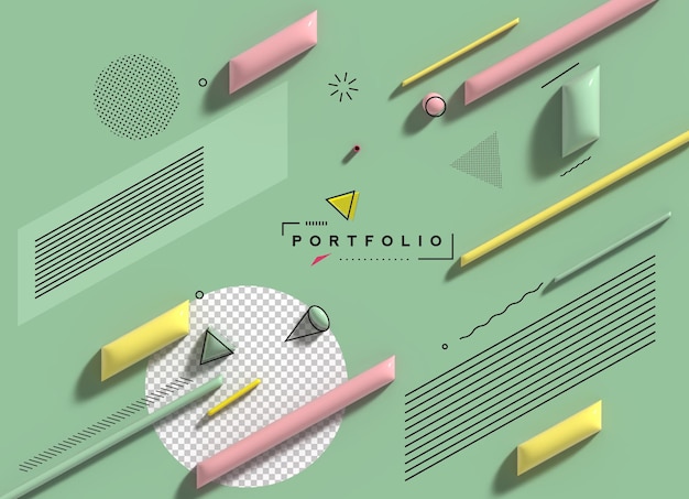 PSD abstrakter hintergrund digitales 3d-illustrationsdesign
