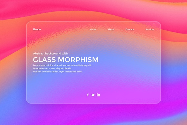 Abstrakter Hintergrund mit einem Glasmodell