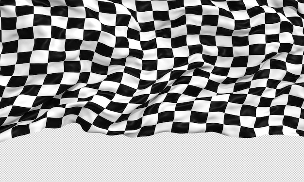 PSD abstrakter hintergrund mit einer schwarz-weißen karierten flagge