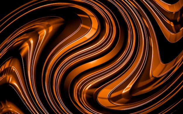 PSD abstrakter orangefarbener wirbel-metall-hintergrund