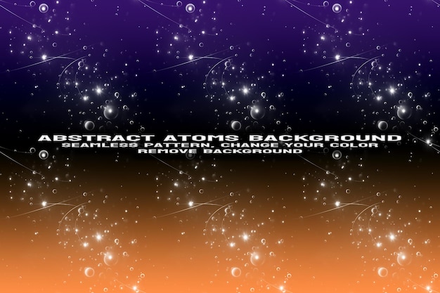 Abstrakter strukturierter Hintergrund mit bearbeitbarem Molekül- und Atommuster im PSD-Format