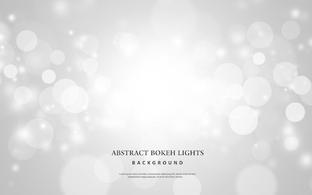 Abstrakter weißer Bokeh-Licht-Effekt Hintergrund