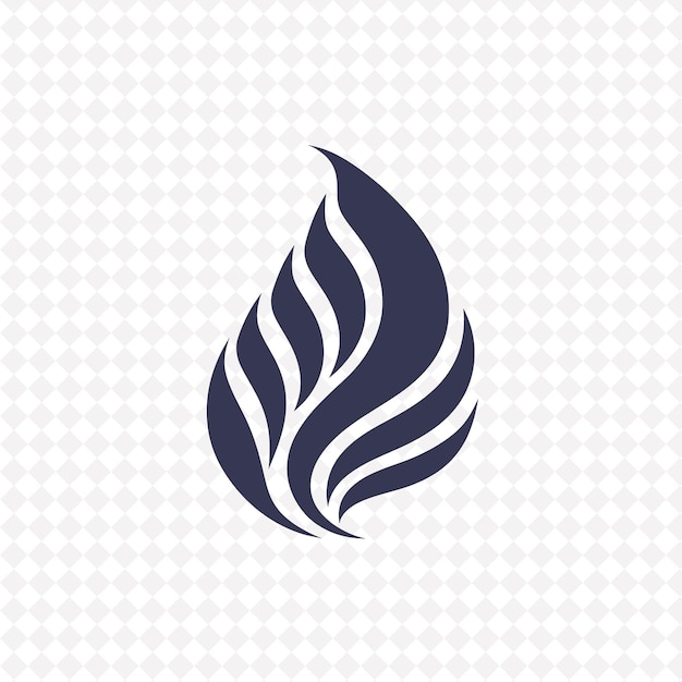 Abstraktes Federn-Logo mit dekorativen Linien und einem gekrümmten Sha Kreative Pflanzenvektor-Designs