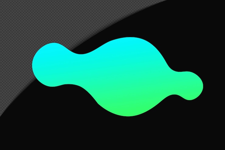 PSD abstraktes formgradientenelement mit grün-blauer farbvorlage psd png-design