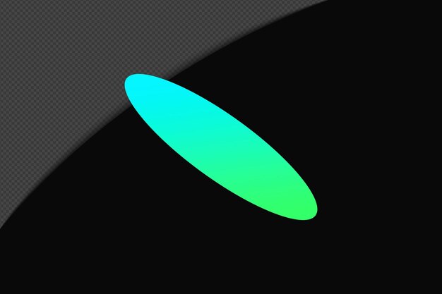 Abstraktes Formgradientenelement mit grün-blauer Farbvorlage Psd Png-Design