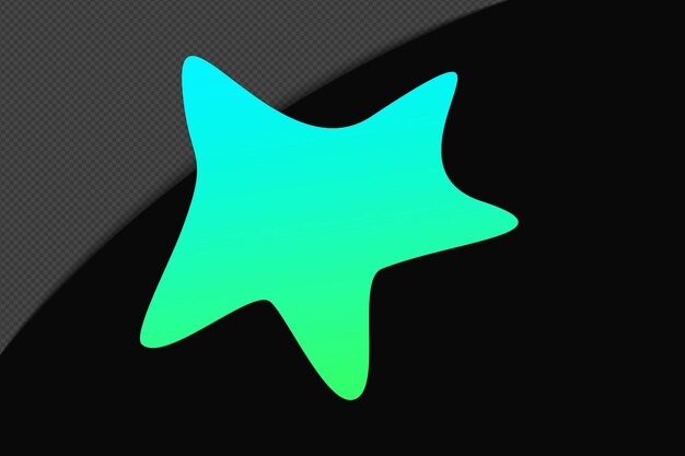 Abstraktes Formgradientenelement mit grün-blauer Farbvorlage Psd Png-Design