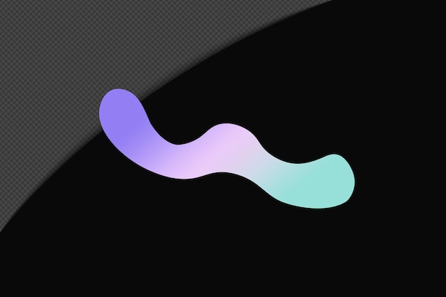 Abstraktes Formgradientenelement mit Pastellfarbiger Vorlage Psd Png Design