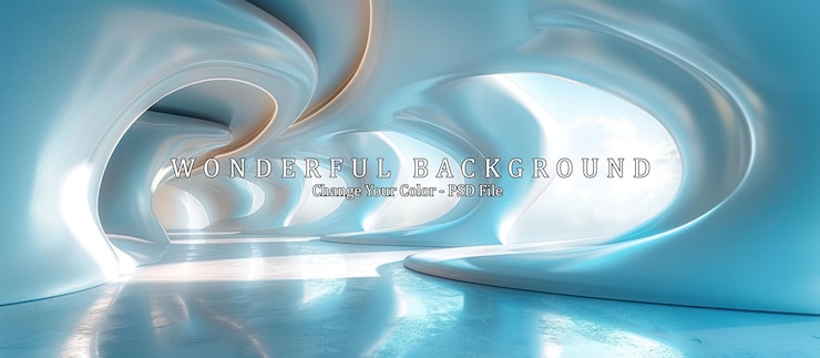PSD abstraktes futuristisches innenarchitektur
