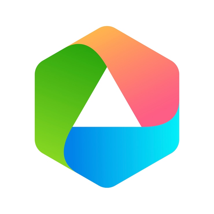 PSD abstraktes gradient-logo