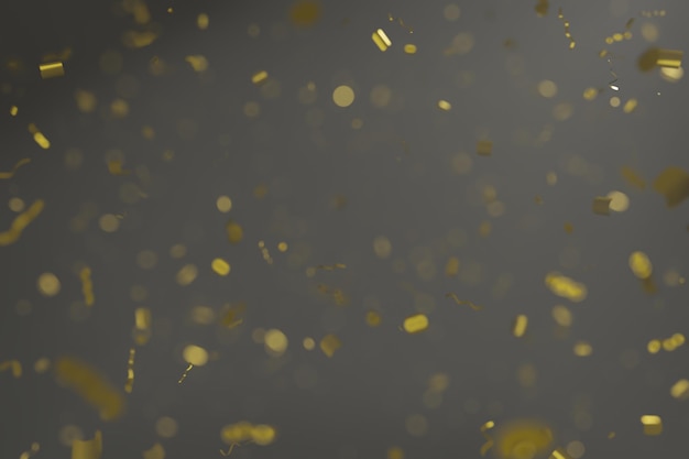 PSD abstraktes konfetti mit goldenem scheinhintergrund