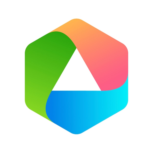 Abstraktes Logo mit Farbverlauf