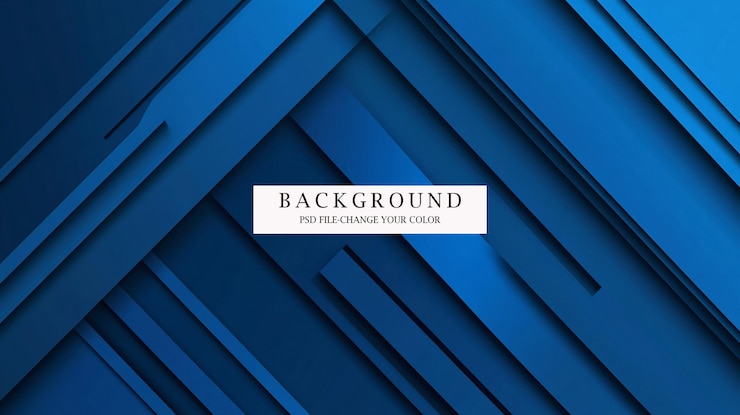 PSD abstraktes modernes blau auf schwarzem hintergrund mit linienkurvendesign