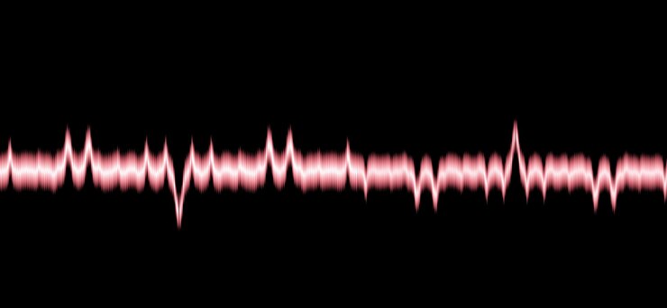 PSD abstraktes musikwellen-oszillationsbanner