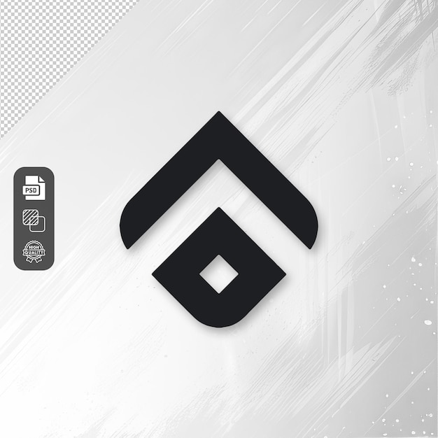 Abstraktes Pfeil- und quadratisches Logo-Design