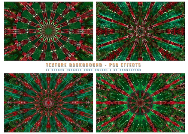 PSD abstraktes schönes kaleidoskop auf durchsichtigem hintergrund
