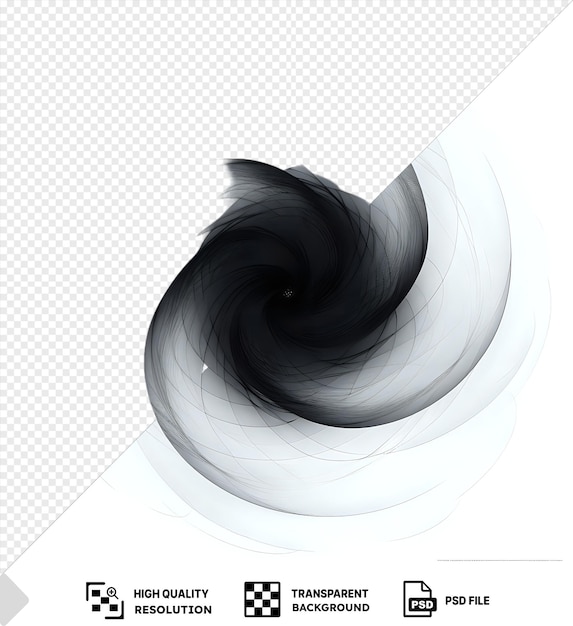 Abstraktes vektorvortex-symbol spiral schwarz auf einem isolierten hintergrund