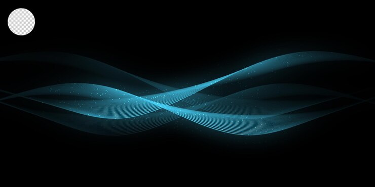 PSD abstraktes wellenelement für das design digitaler frequenzspur-equalizer stilisierter linienkunst-hintergrund