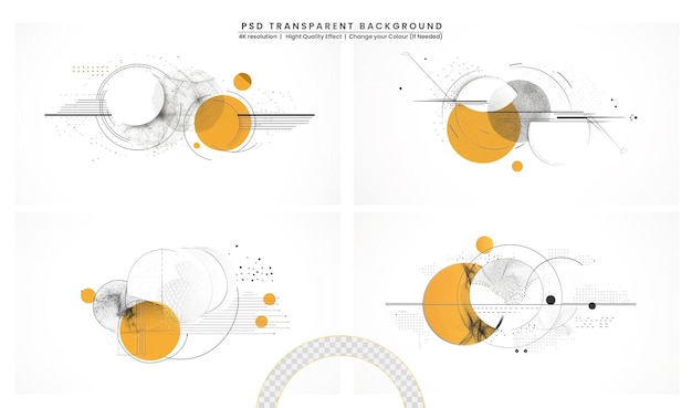 PSD abstraktes wellenelement für design auf durchsichtigem hintergrund