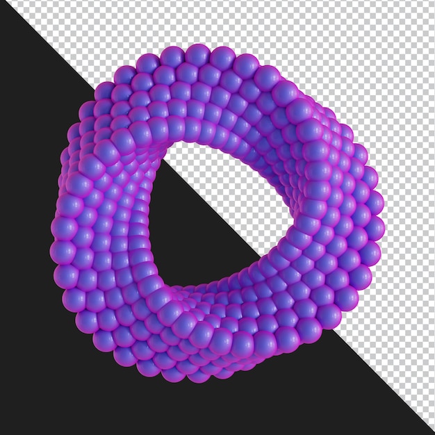Abstraktní geometrický tvar, futuristický gradient, materiálový design, 3D renderování