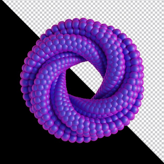 Abstraktní geometrický tvar, futuristický gradient, materiálový design, 3D renderování
