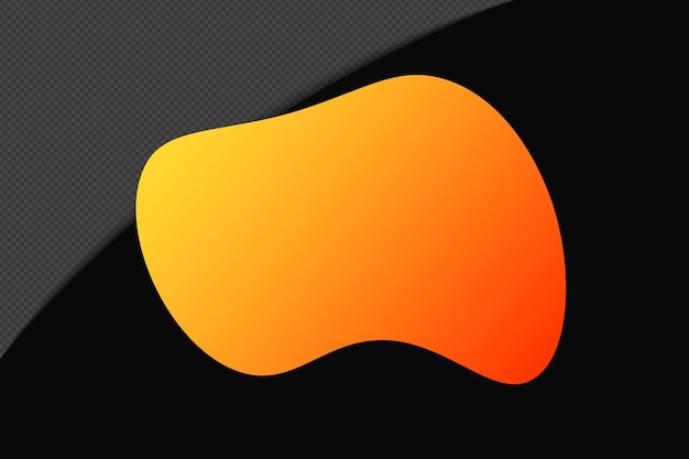 Abstraktní Gradient Element Tvaru se Šablonou Návrhu Psd Png Žluto-oranžové Barvy