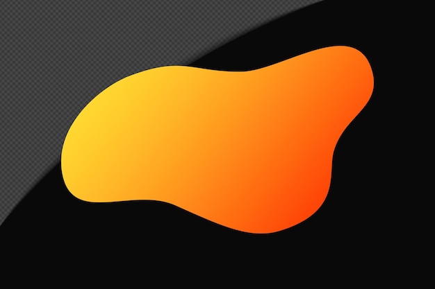 Abstraktní Gradient Element Tvaru se Šablonou Návrhu Psd Png Žluto-oranžové Barvy