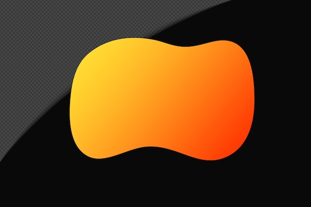 Abstraktní Gradient Element Tvaru se Šablonou Návrhu Psd Png Žluto-oranžové Barvy