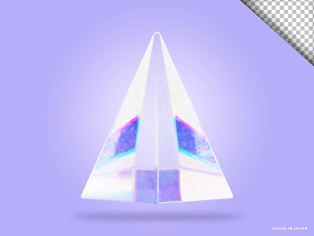 Abstraktní tvar disperzního skla 3D ilustrace