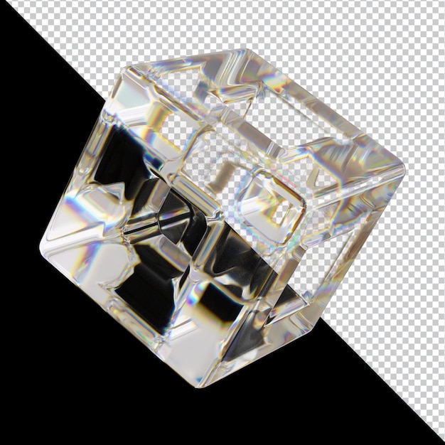 Abstraktní tvar disperzního skla 3D ilustrace