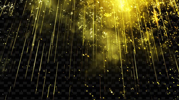 PSD abundant gleaming rainfall with plentiful steam and yellow c png neon light effect y2k collection