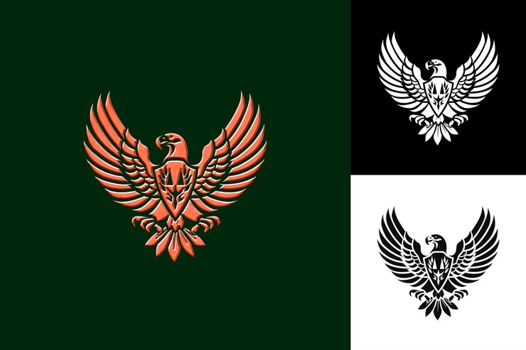 PSD academia de la fuerza aérea de indonesia akulud con un estilo de arte de línea fe cultura inspirada en diseño vectorial abstracto