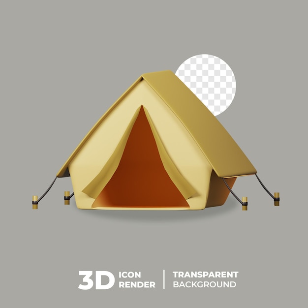 PSD acampamento ícone 3d