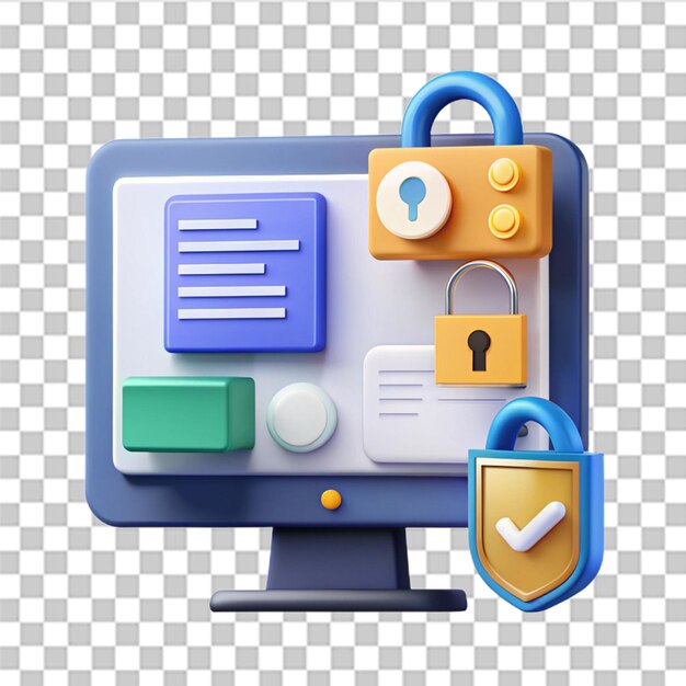 Acceso privado a documentos Notificación con formulario de autorización en la pantalla del monitor Bloqueo y contraseña en la pantalla Ilustración vectorial de stock de computadora en estilo plano