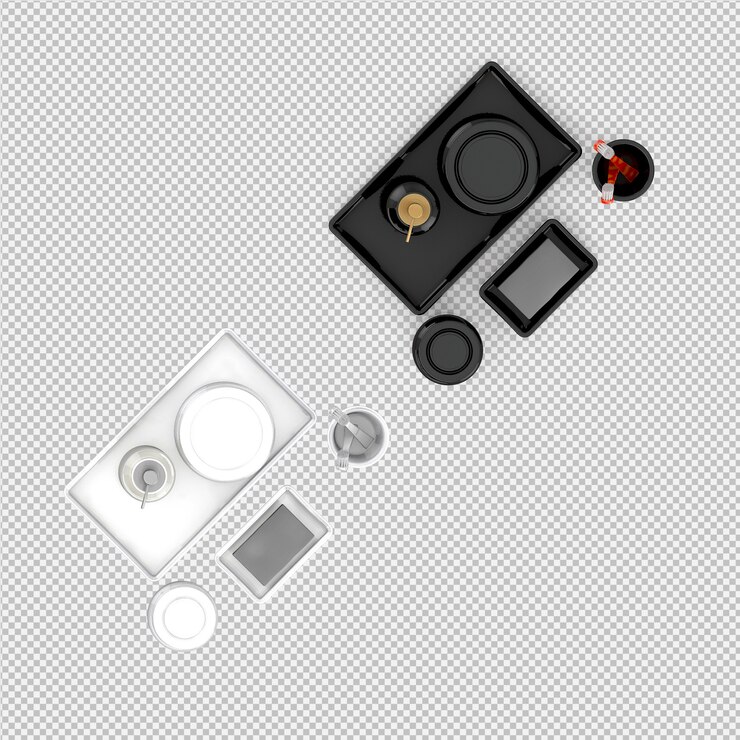 PSD accesorios de baño isométricos 3d aislados render