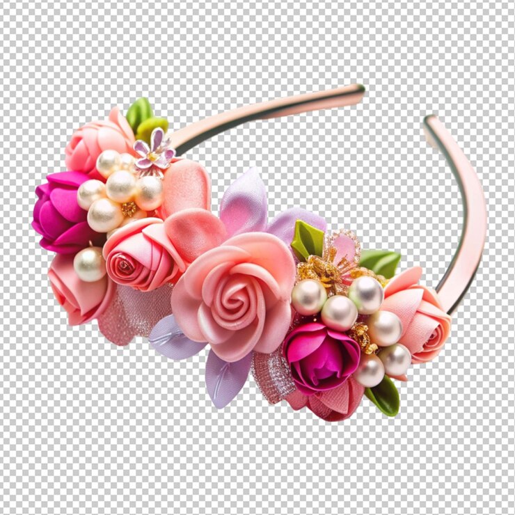 PSD accesorios para el cabello sobre fondo blanco