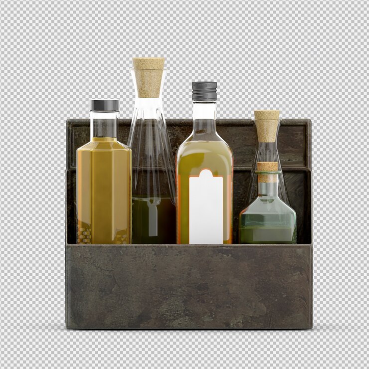 PSD accesorios de cocina isométricos render 3d