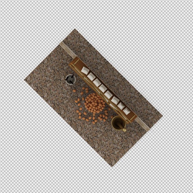 Accesorios de cocina isométricos render 3D