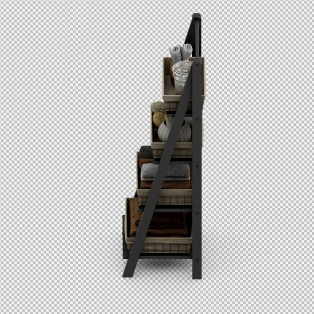 Accesorios de cocina isométricos render 3D